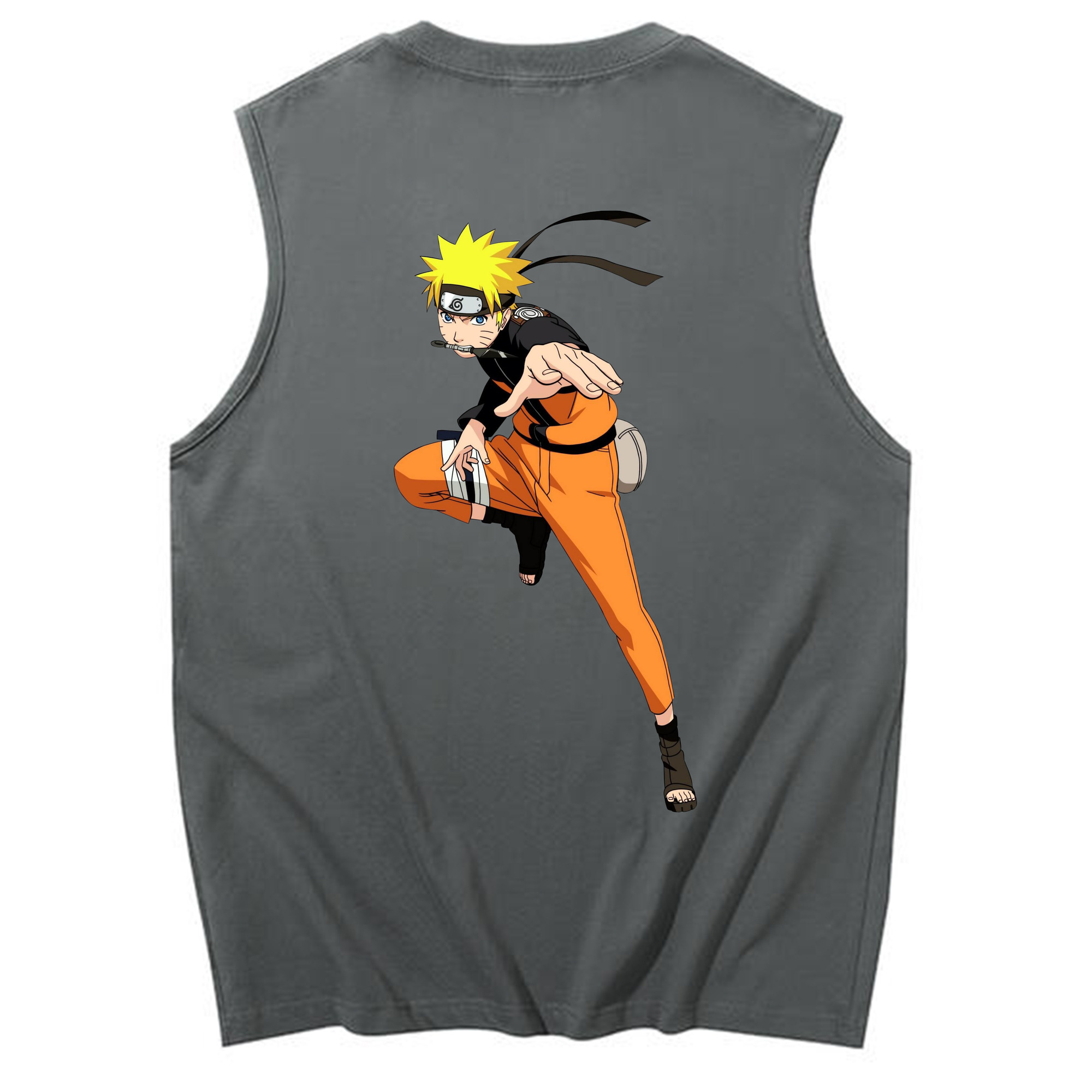 （画像用） NARUTO -ナルト- うずまき ナルト Uzumaki Naruto コットン100％タンクトップ（背面プリント）